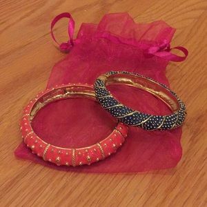 2 Lilly Pulitzer enamel bangle bracelets